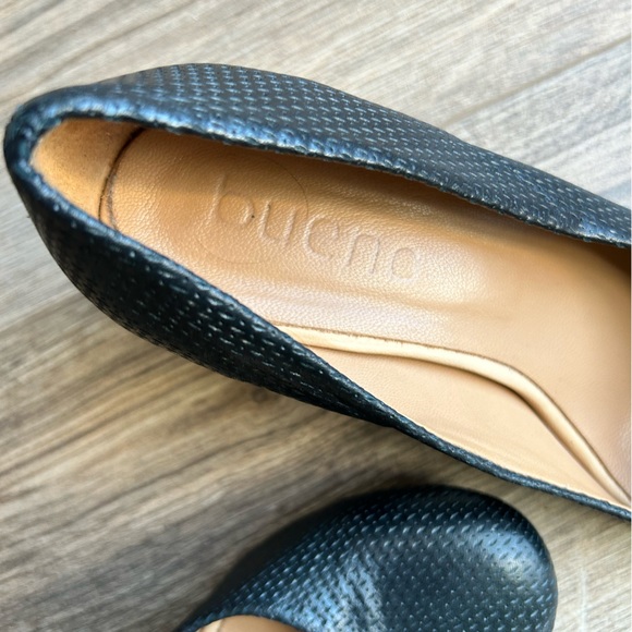 Bueno Black Perforated Leather Heels | 40 - Picture 6 of 10